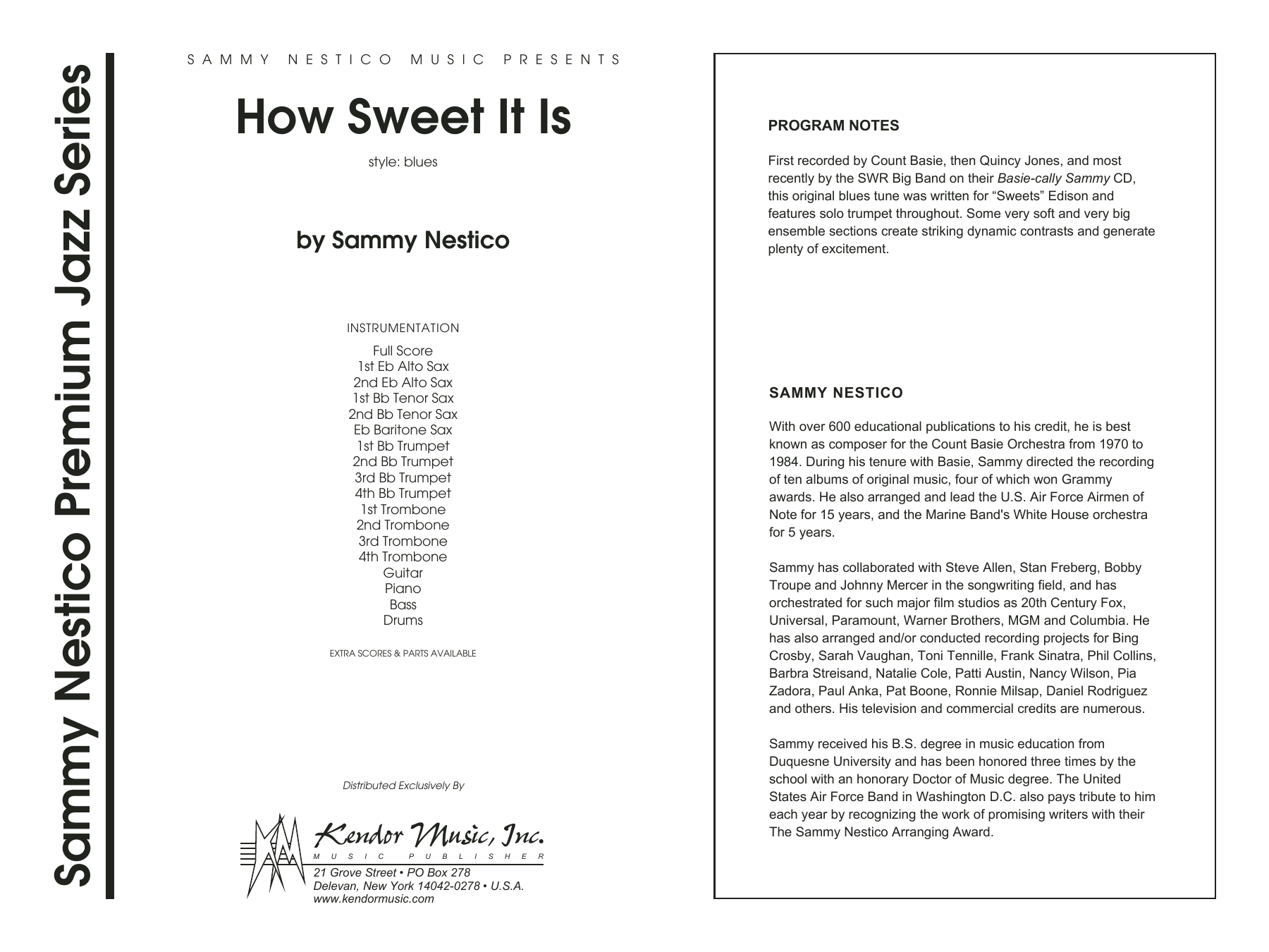 How Sweet It Is - Full Score (Jazz Ensemble) von Sammy Nestico
