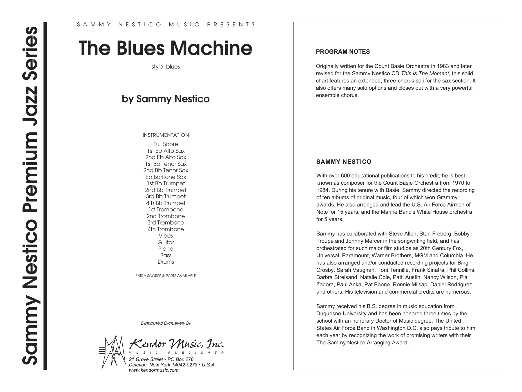 The Blues Machine - Full Score (Jazz Ensemble) von Sammy Nestico