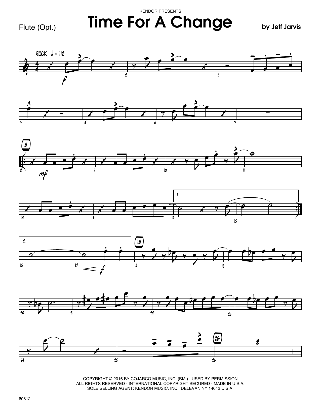 Time For A Change - Flute (Jazz Ensemble) von Jeff Jarvis