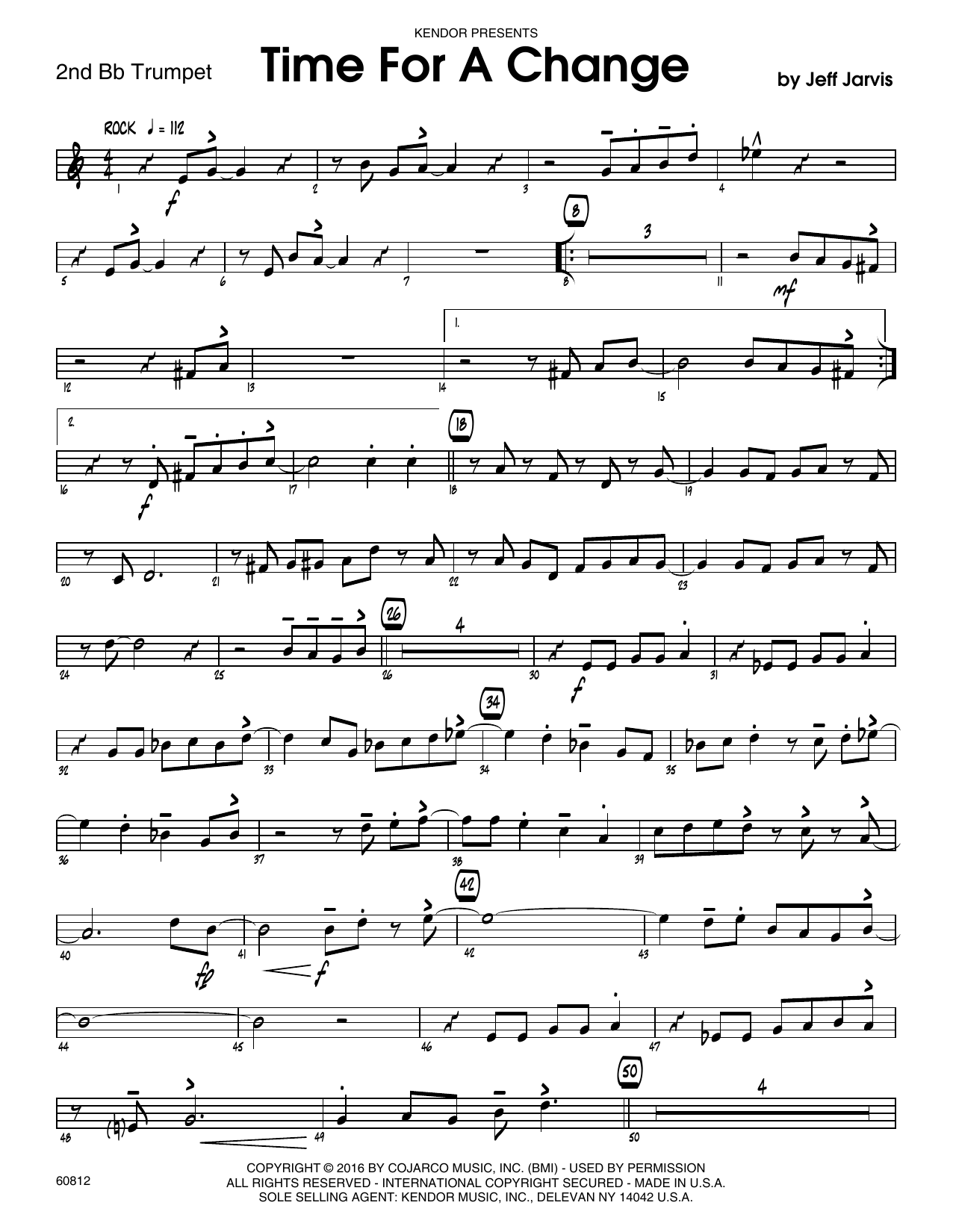 Time For A Change - 2nd Bb Trumpet (Jazz Ensemble) von Jeff Jarvis