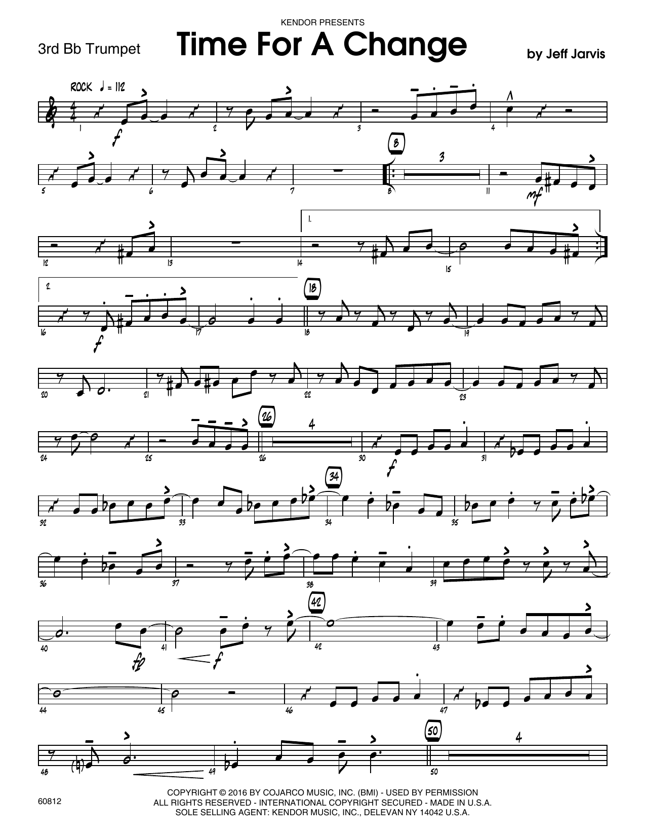 Time For A Change - 3rd Bb Trumpet (Jazz Ensemble) von Jeff Jarvis