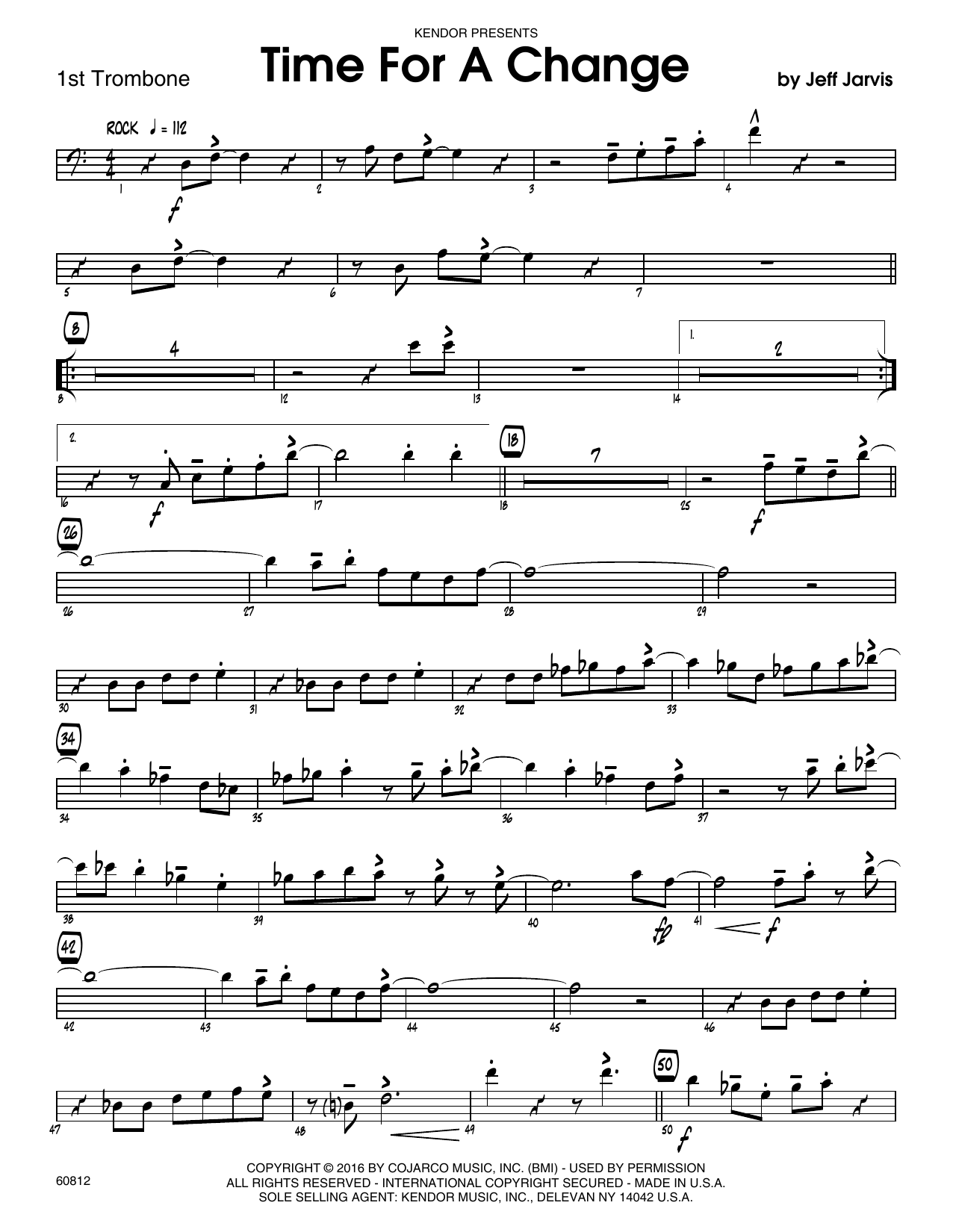 Time For A Change - 1st Trombone (Jazz Ensemble) von Jeff Jarvis
