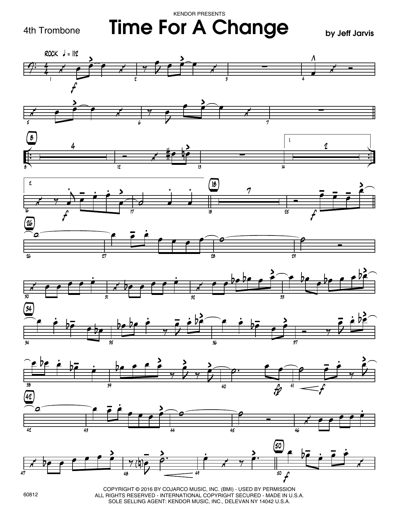 Time For A Change - 4th Trombone (Jazz Ensemble) von Jeff Jarvis