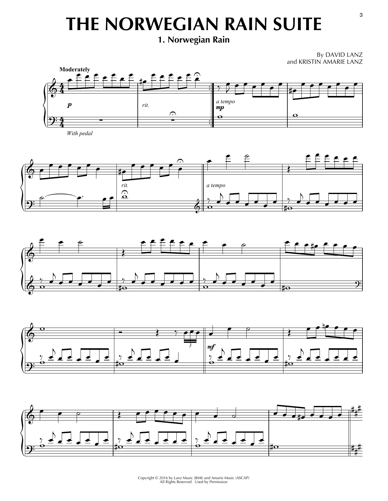 The Norwegian Rain Suite (Piano Solo) von David Lanz