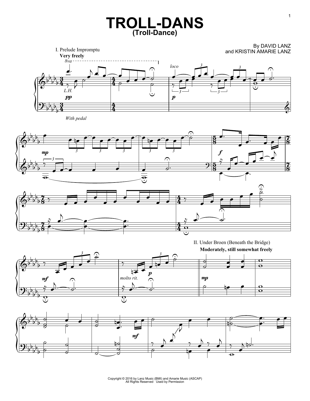 Troll-dans (Troll-dance) (Piano Solo) von David Lanz