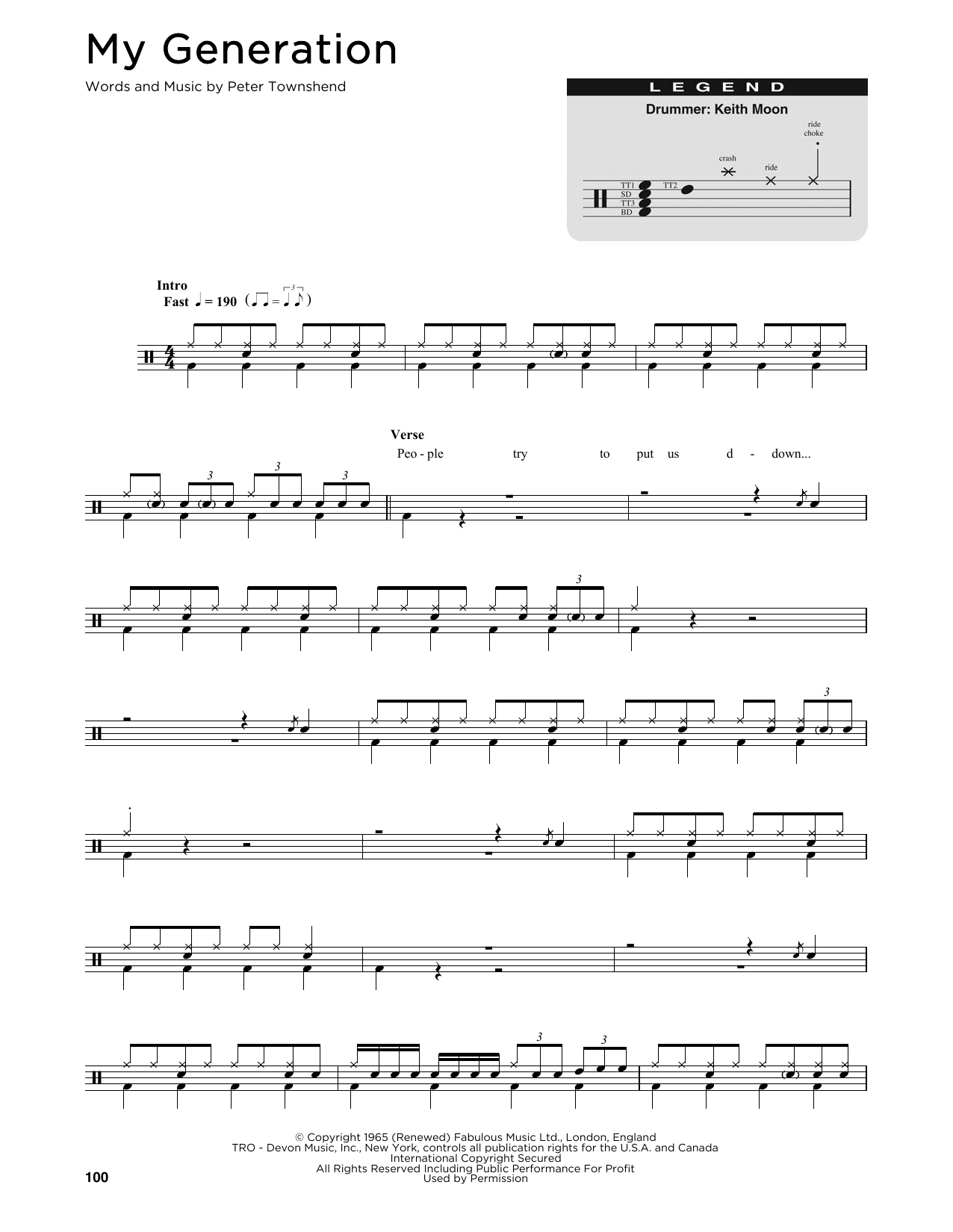 My Generation (Drum Chart) von The Who