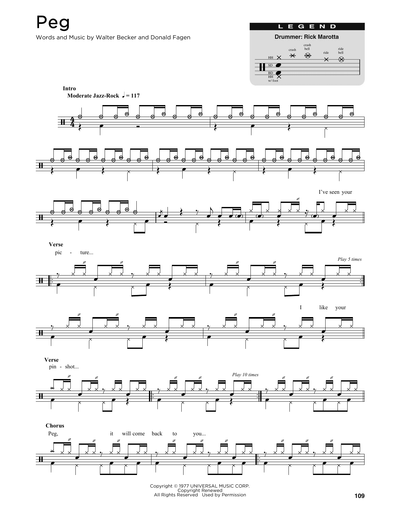 Peg (Drum Chart) von Steely Dan