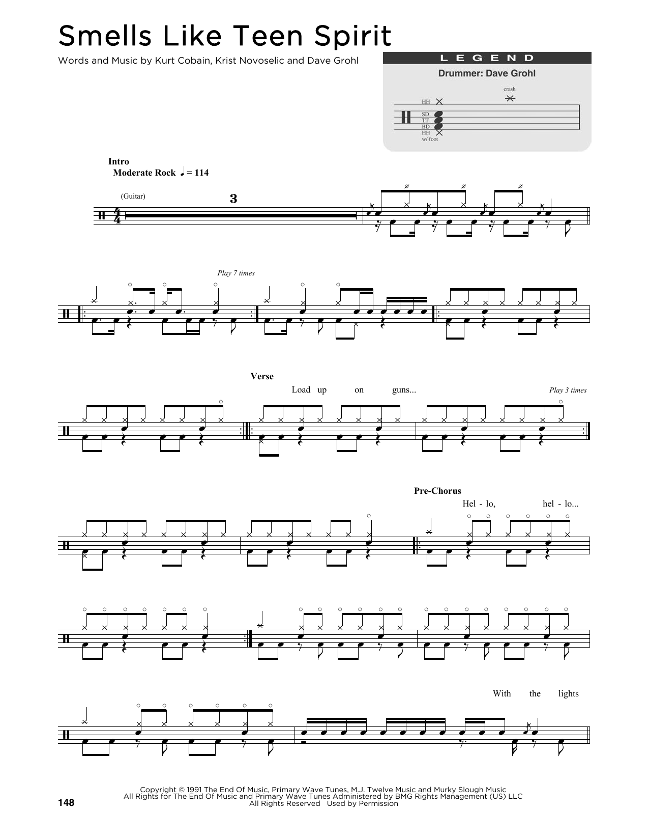 Smells Like Teen Spirit (Drum Chart) von Nirvana