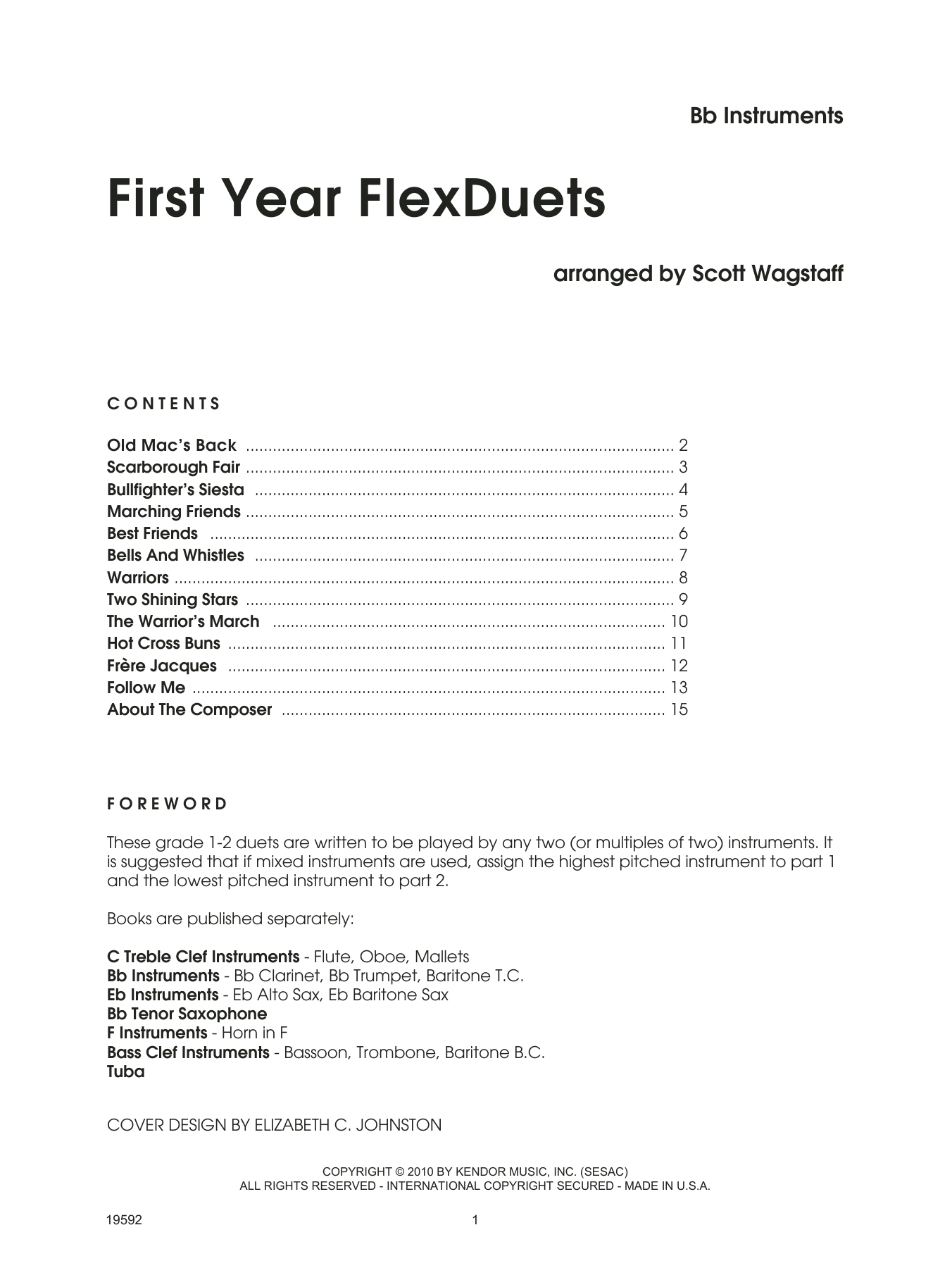 First Year FlexDuets - Bb Instruments (Woodwind Ensemble) von Scott Wagstaff