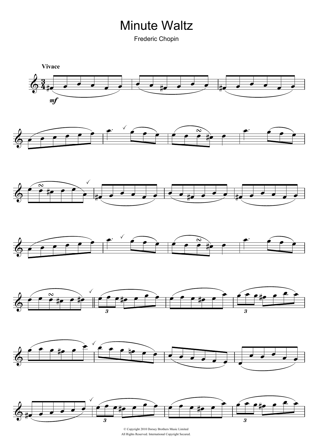 Minute Waltz in D flat major Op. 64 No. 1 (Alto Sax Solo) von Frdric Chopin
