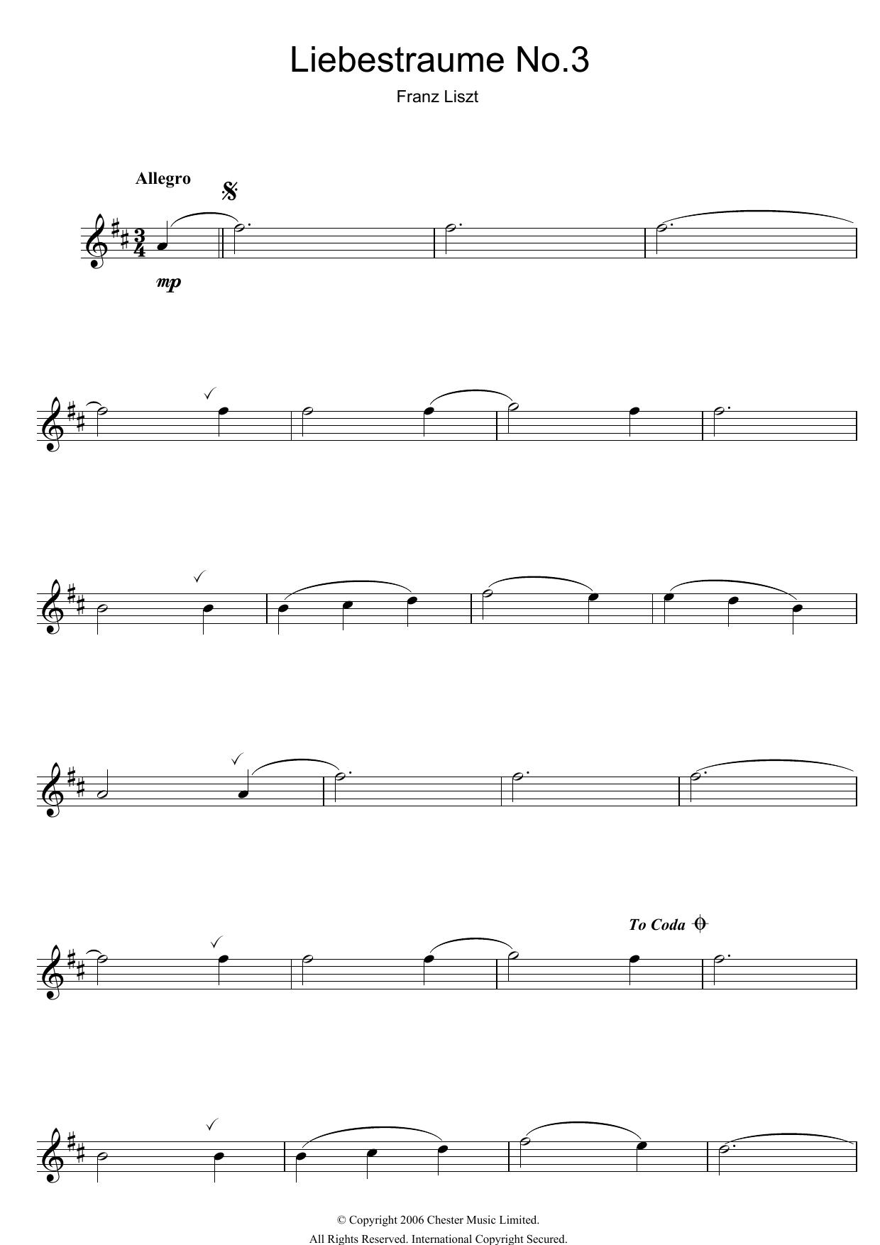 Liebestraume: Notturno No.3 In A Flat: O Lieb, So Lang Du Lieben... (Alto Sax Solo) von Franz Liszt
