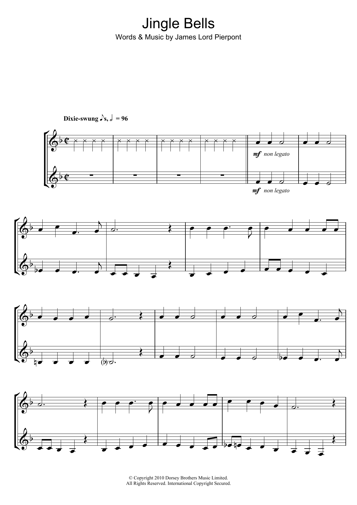 Jingle Bells (Clarinet Duet) von J. Pierpont