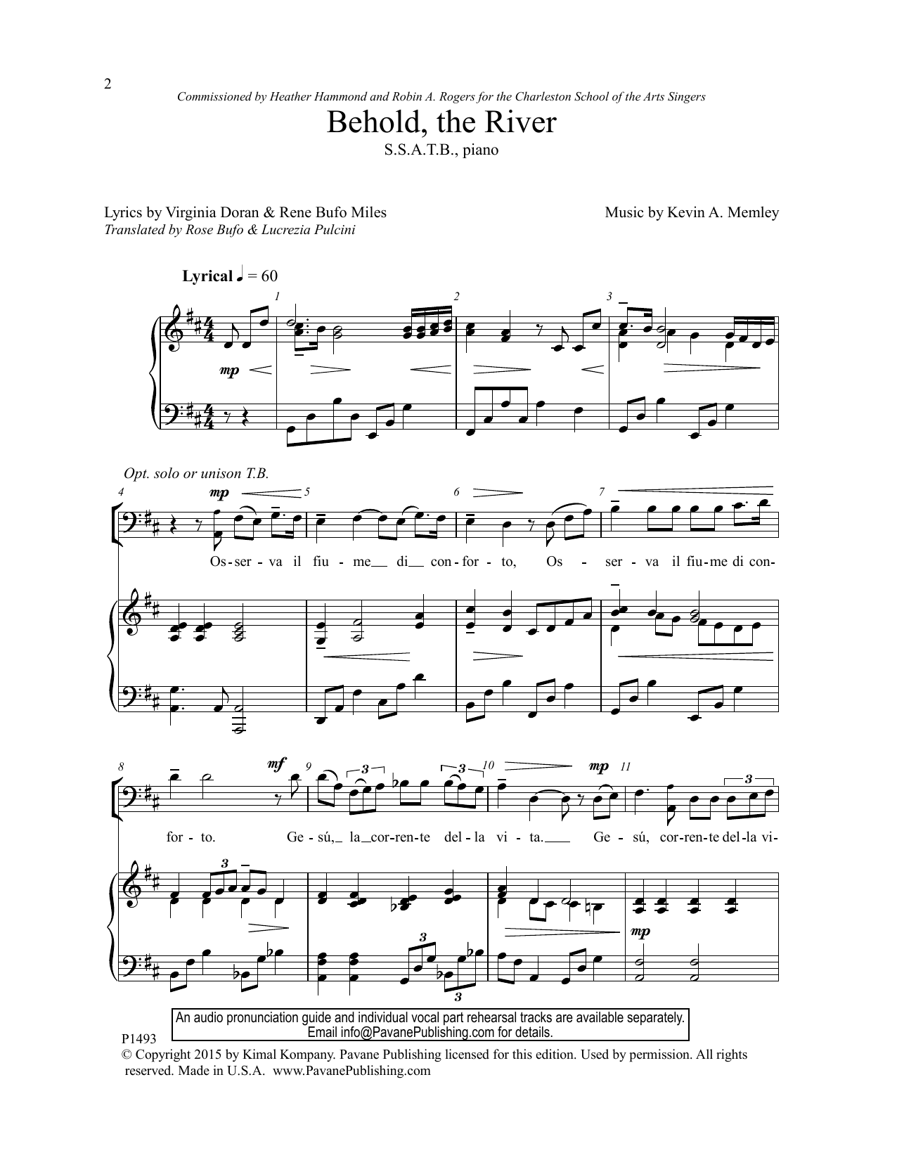 Behold the River (SSATB Choir) von Kevin A. Memley
