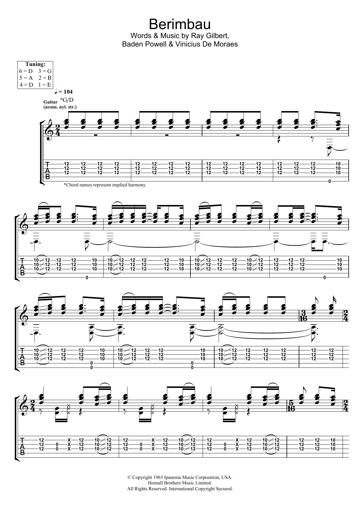 Berimbau (Guitar Tab) von Baden Powell