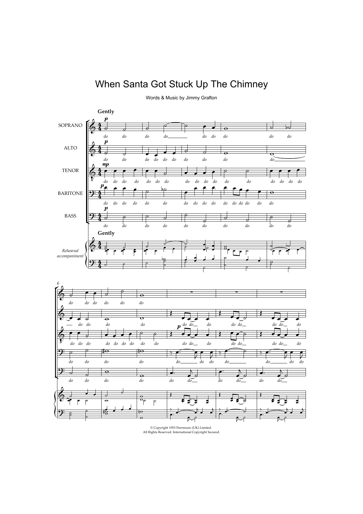 When Santa Got Stuck Up The Chimney (SATB Choir) von Jimmy Grafton