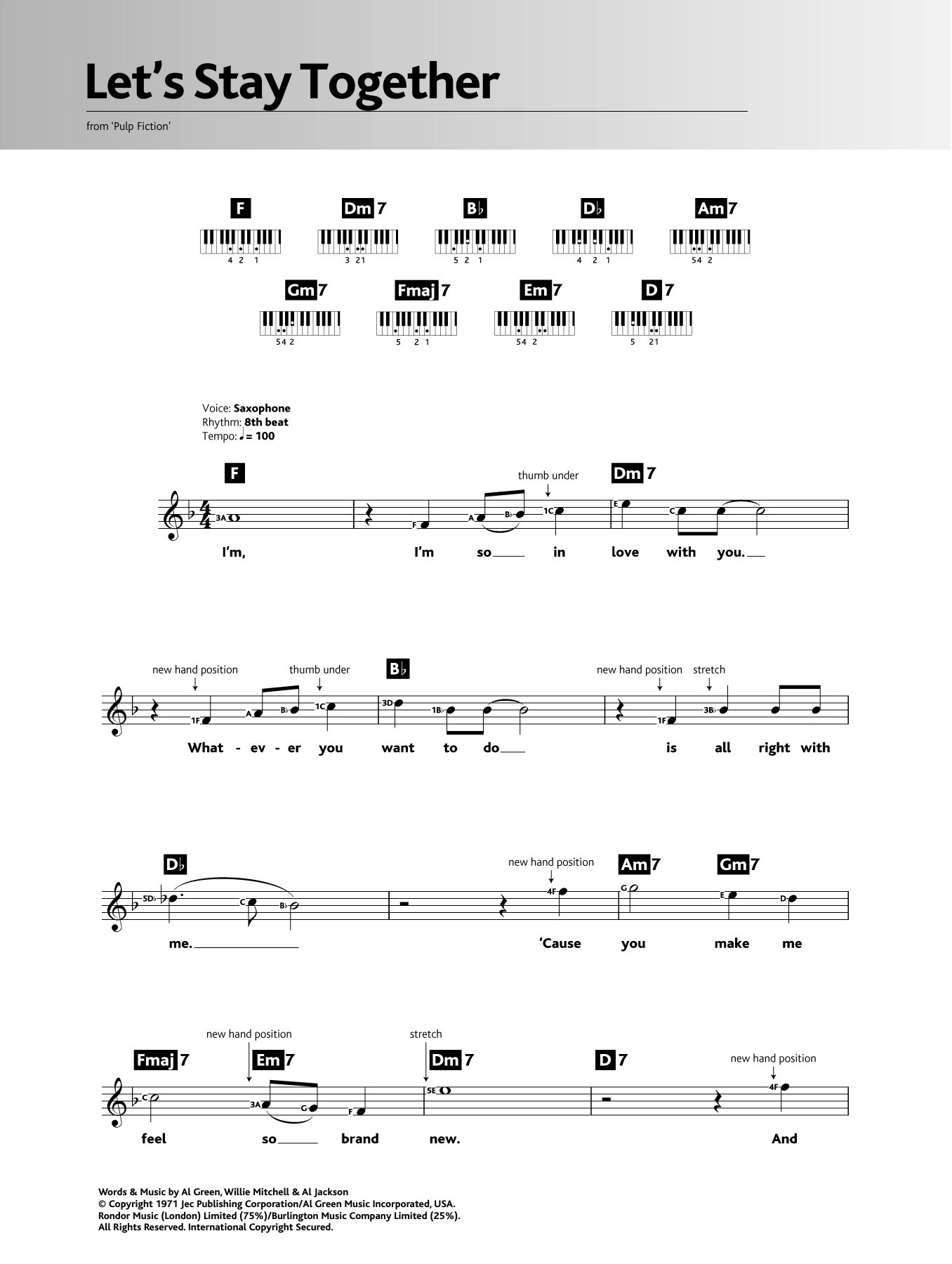 Let's Stay Together (Keyboard (Abridged)) von Al Green