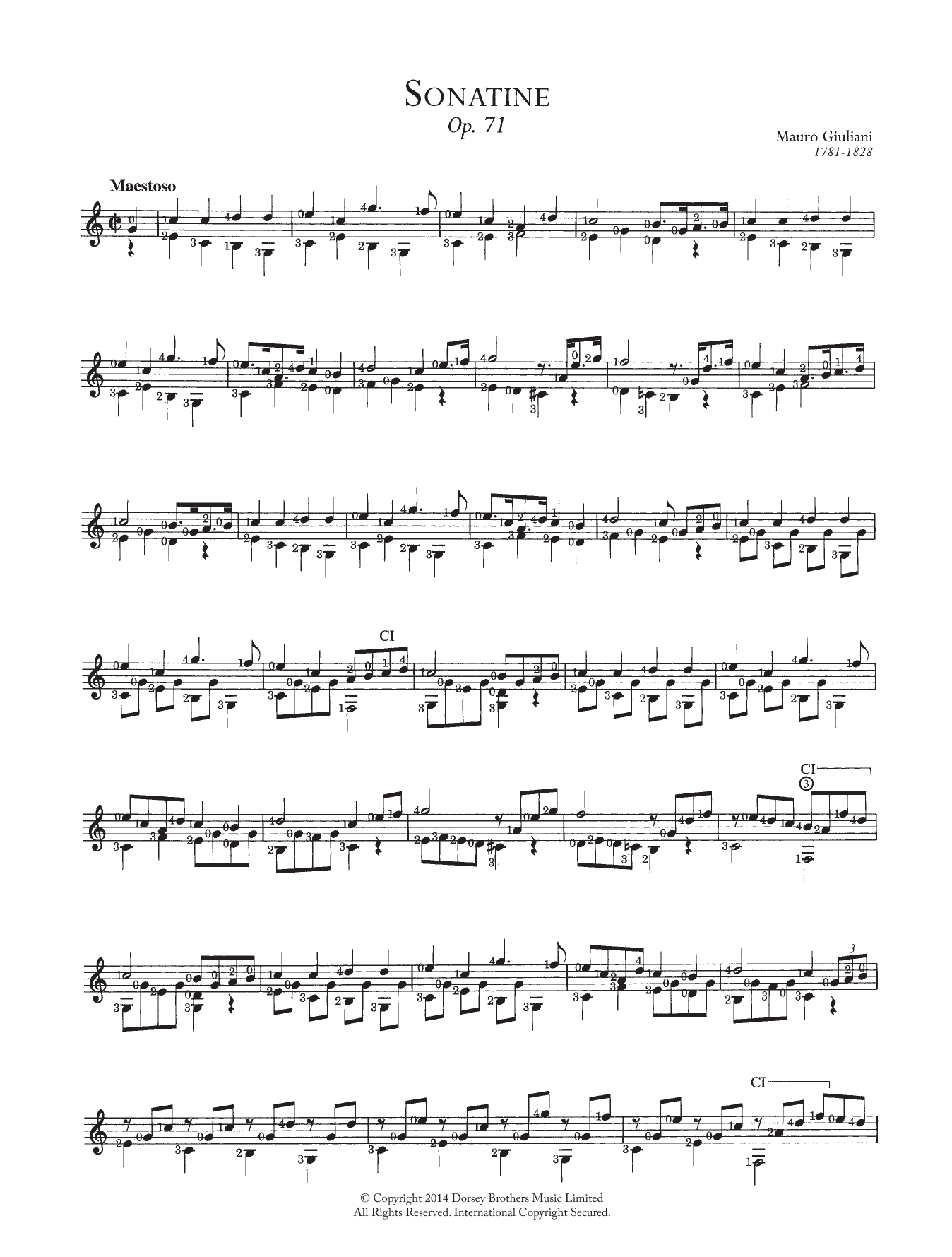 Sonatine (Solo Guitar) von Mauro Giuliani