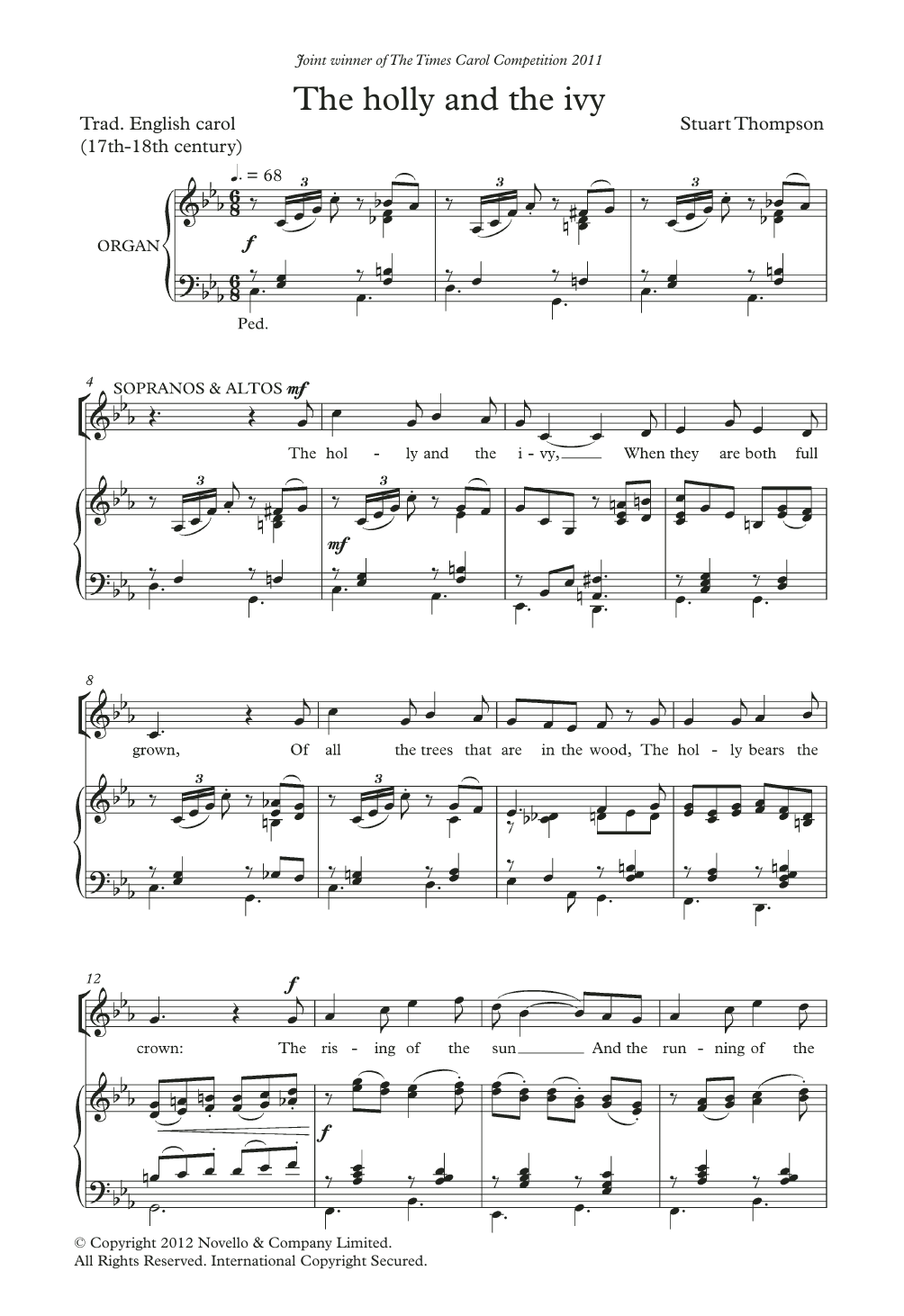 The Holly And The Ivy (SATB Choir) von Stuart Thompson