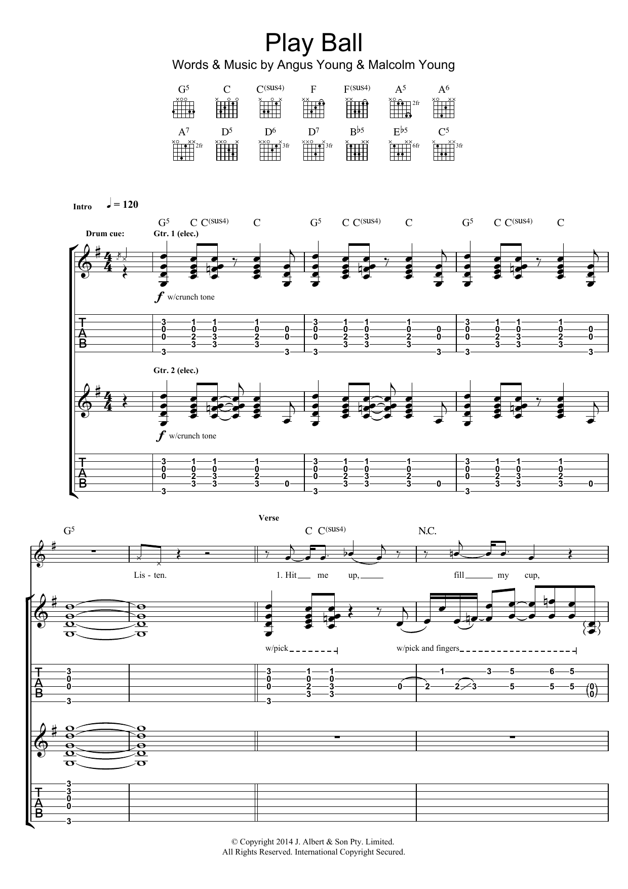 Play Ball (Guitar Tab) von AC/DC