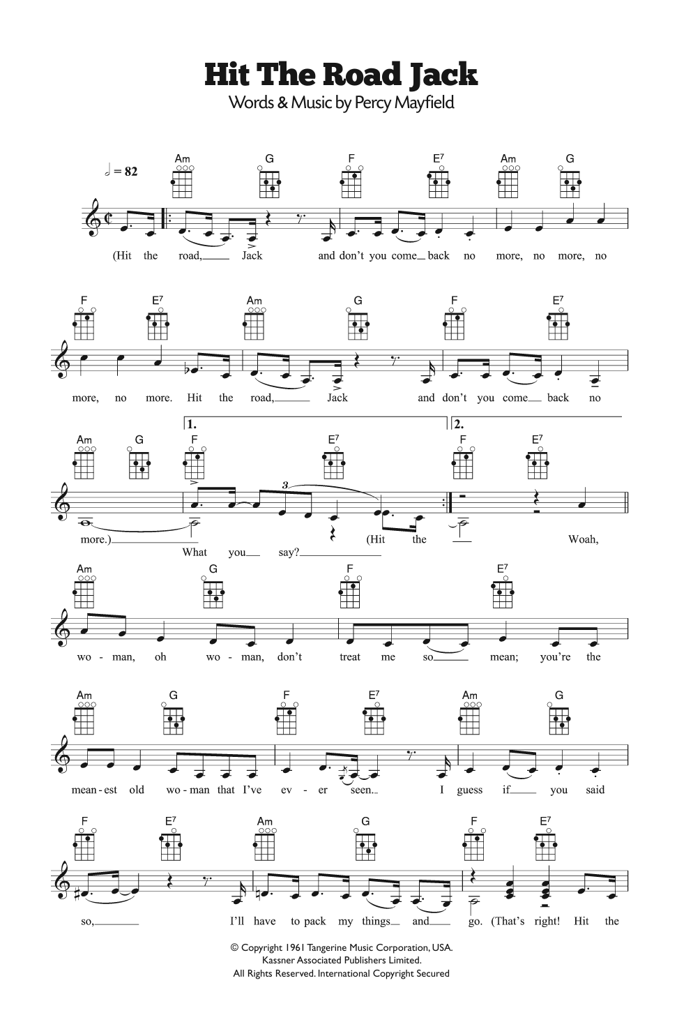 Hit The Road Jack (Ukulele) von Ray Charles