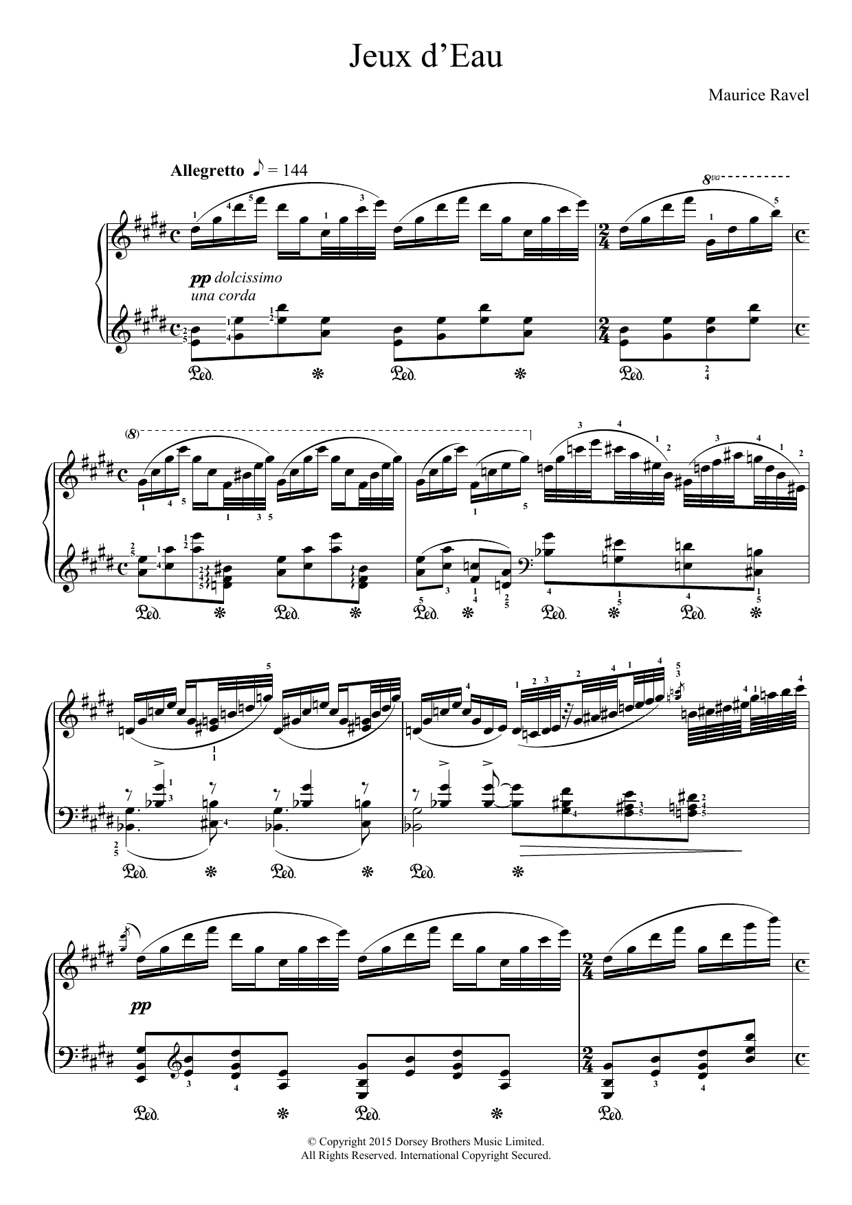 Jeux D'eau (Piano Solo) von Maurice Ravel