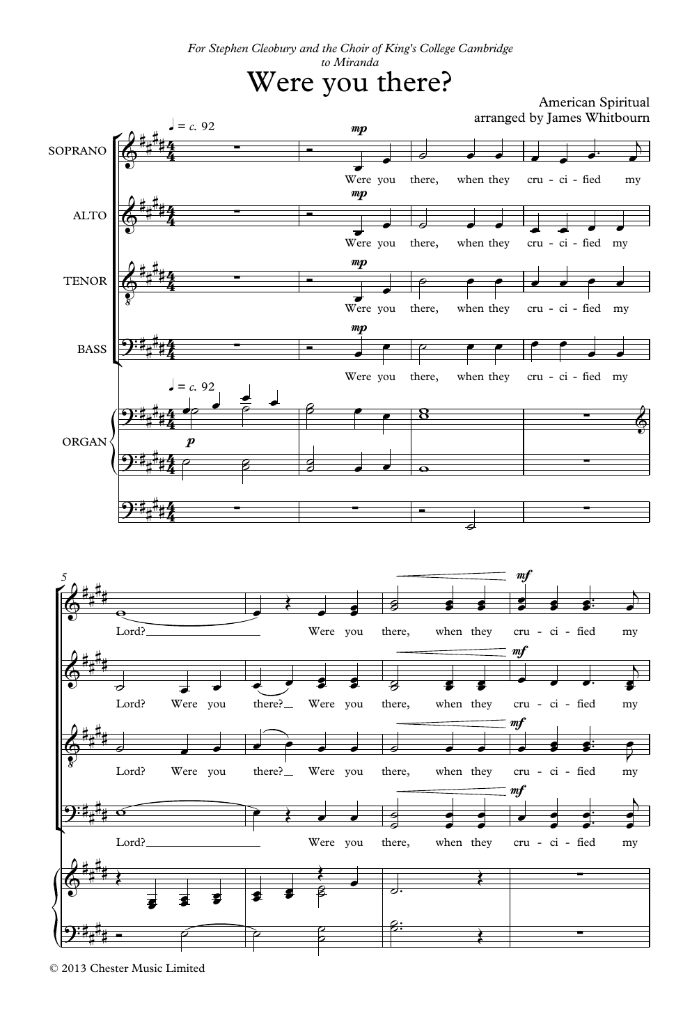 Were You There? (SATB Choir) von James Whitbourn