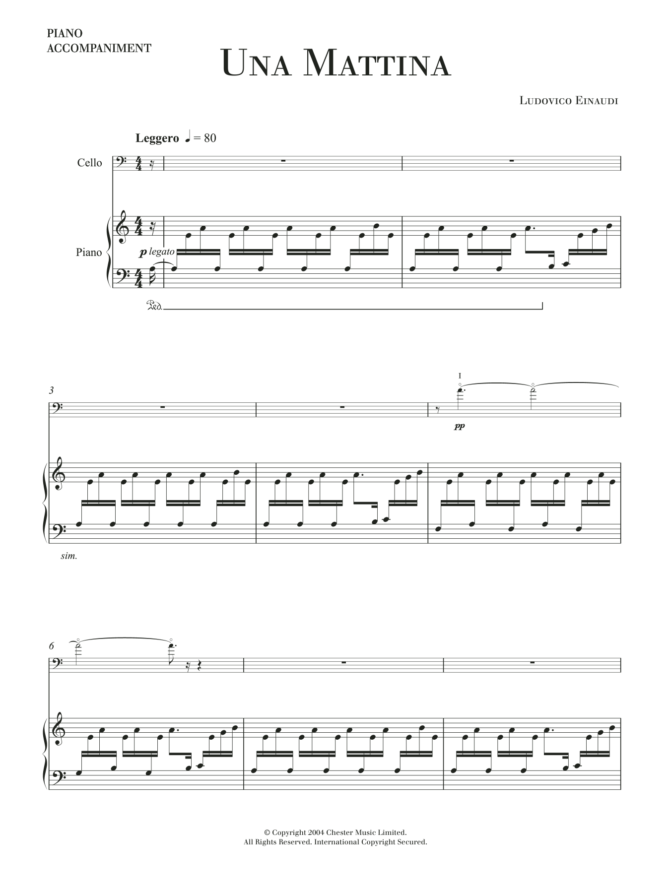 Una Mattina (Cello Solo) von Ludovico Einaudi