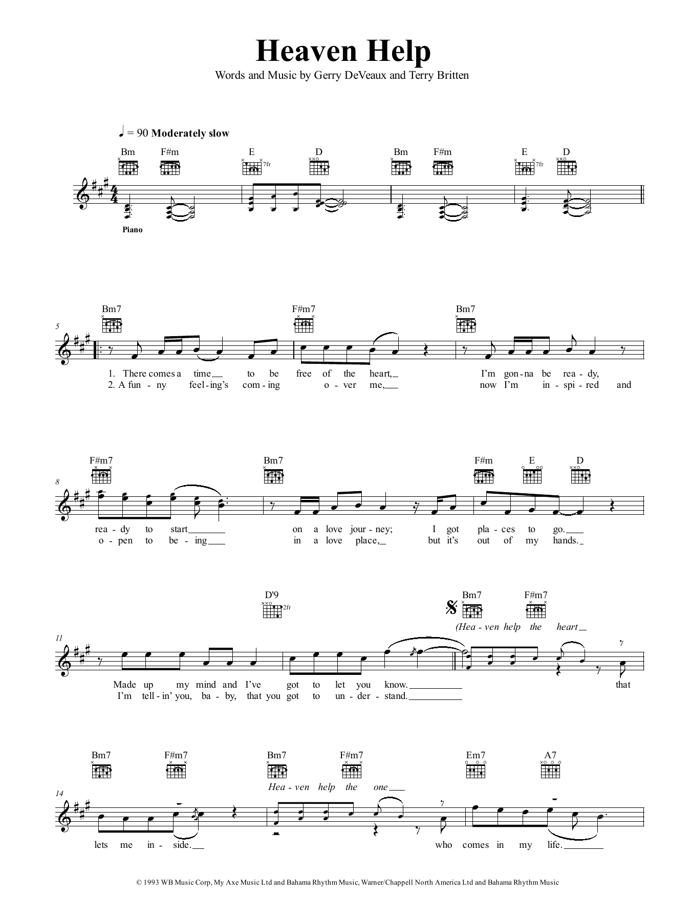 Heaven Help (Lead Sheet / Fake Book) von Lenny Kravitz