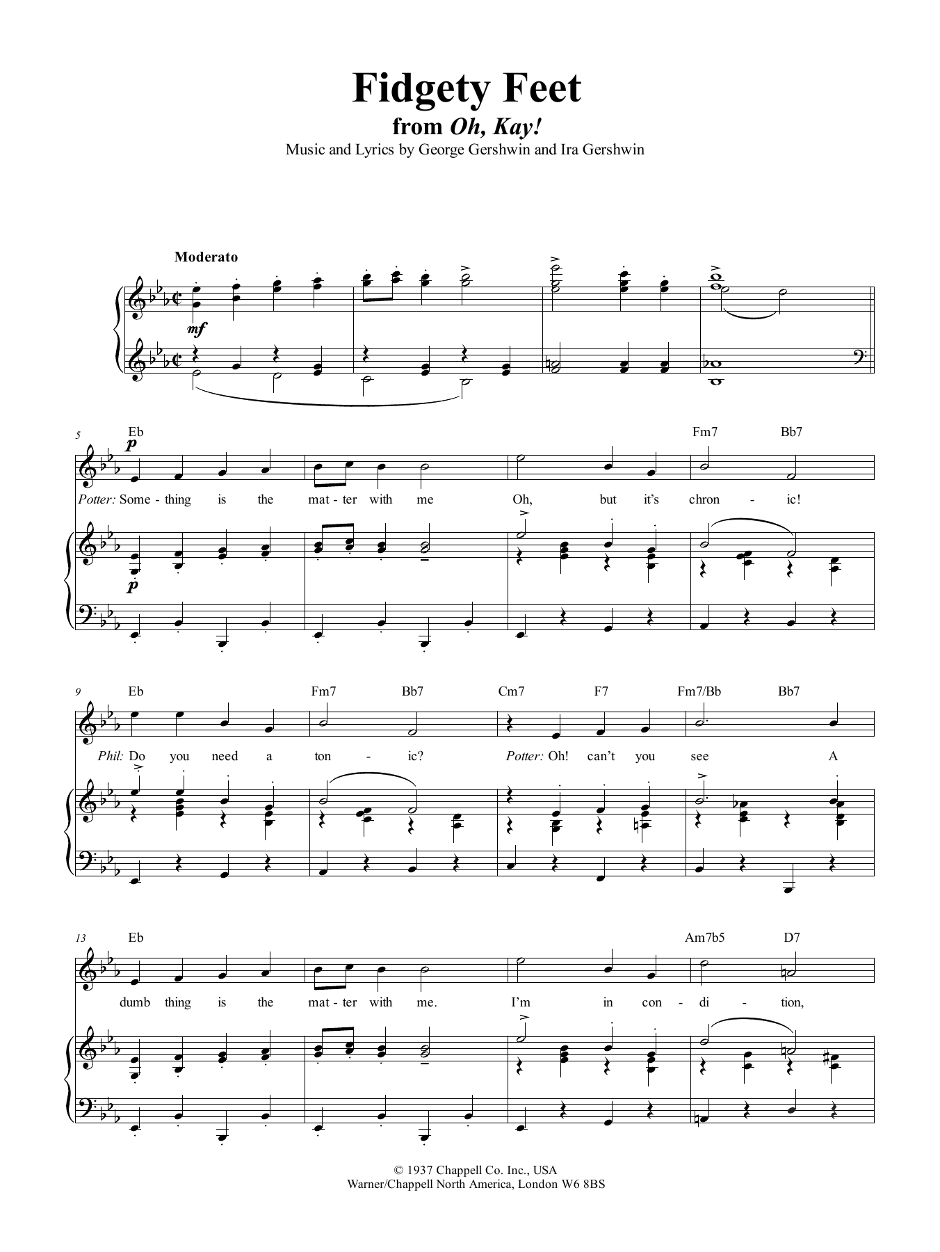 Fidgety Feet (Piano, Vocal & Guitar Chords (Right-Hand Melody)) von George Gershwin