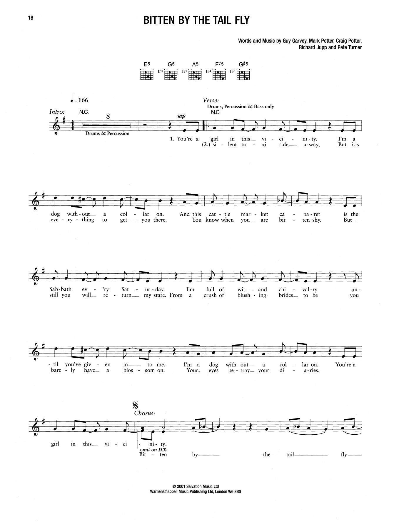 Bitten By The Tail Fly (Guitar Tab) von Elbow