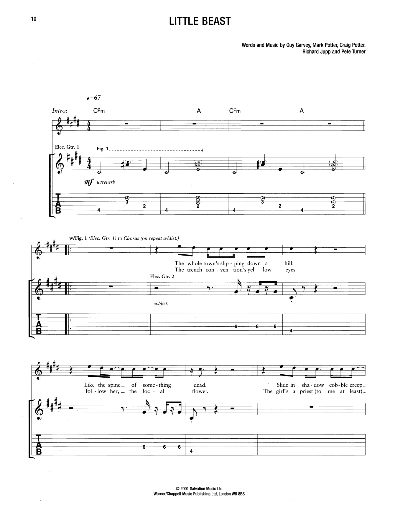 Little Beast (Guitar Tab) von Elbow