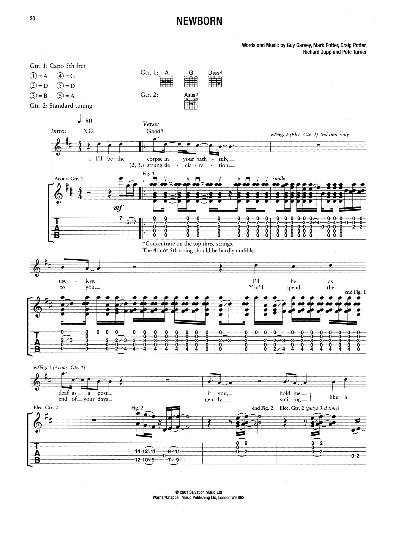 Newborn (Guitar Tab) von Elbow