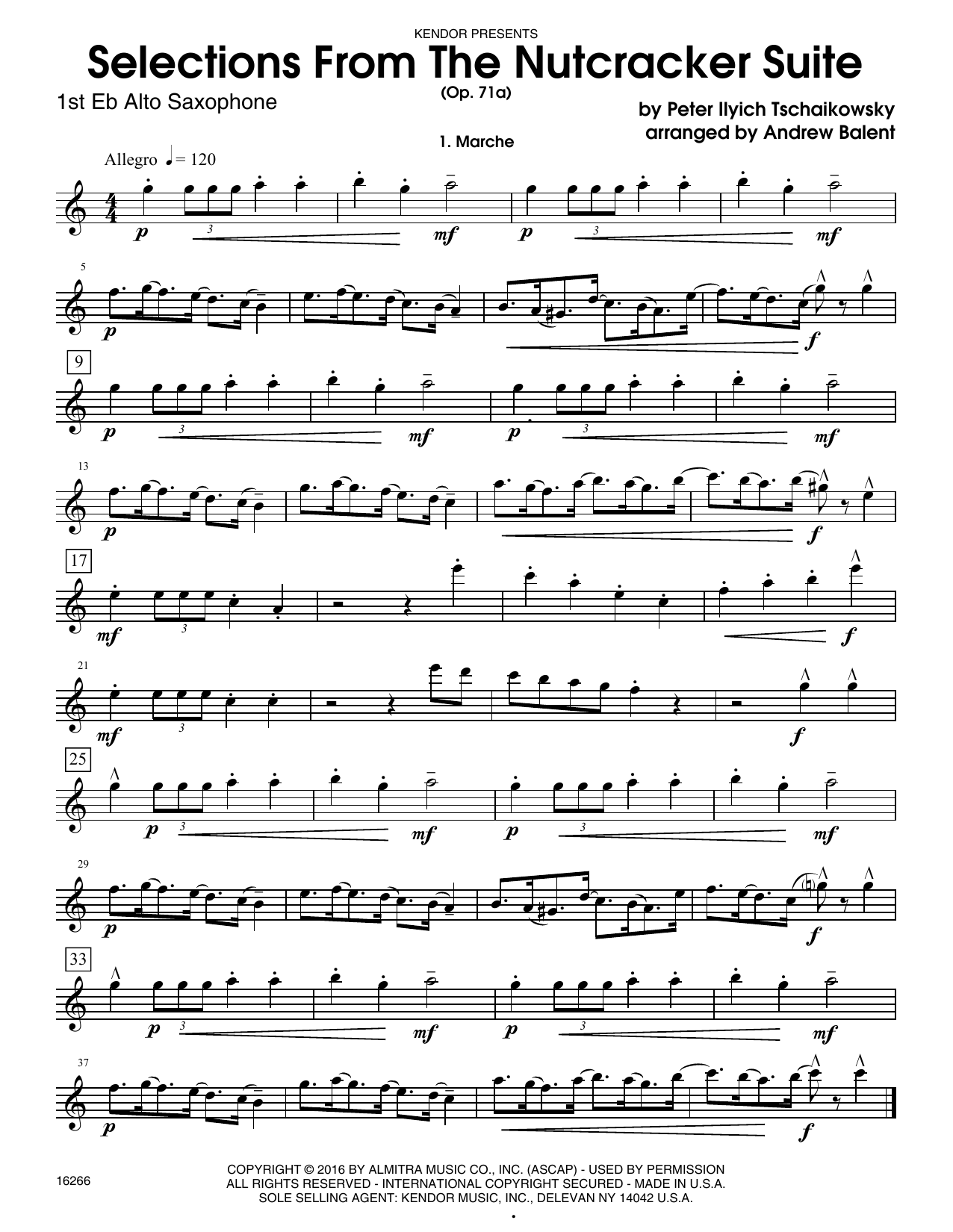 Selections From The Nutcracker Suite (Op. 71A) - 1st Eb Alto Saxophone (Woodwind Ensemble) von Andrew Balent