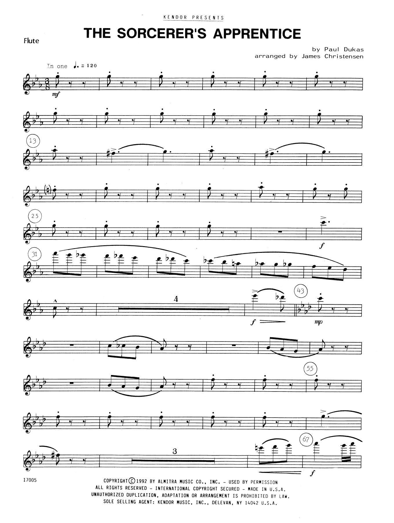 The Sorcerer's Apprentice - Flute (Woodwind Ensemble) von James Christensen