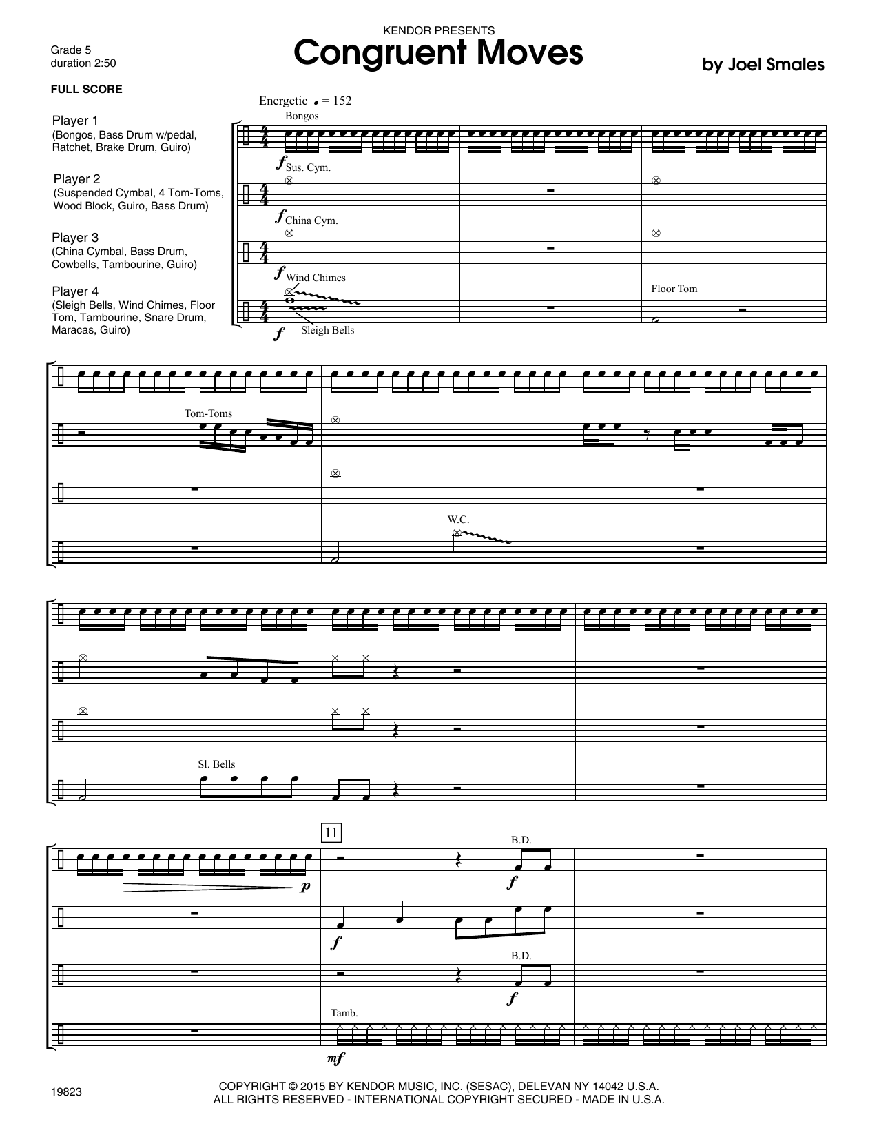 Congruent Moves - Full Score (Percussion Ensemble) von Joel Smales