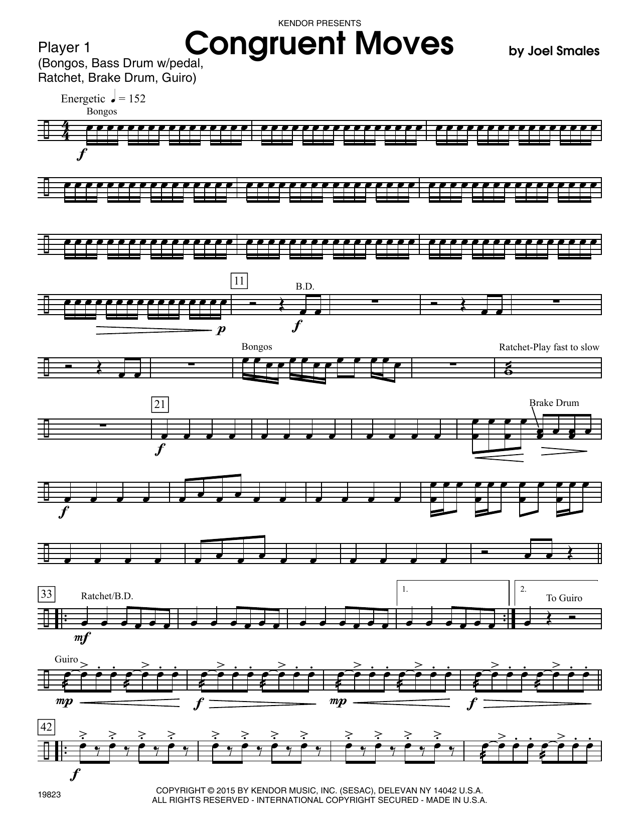 Congruent Moves - Percussion 1 (Percussion Ensemble) von Joel Smales