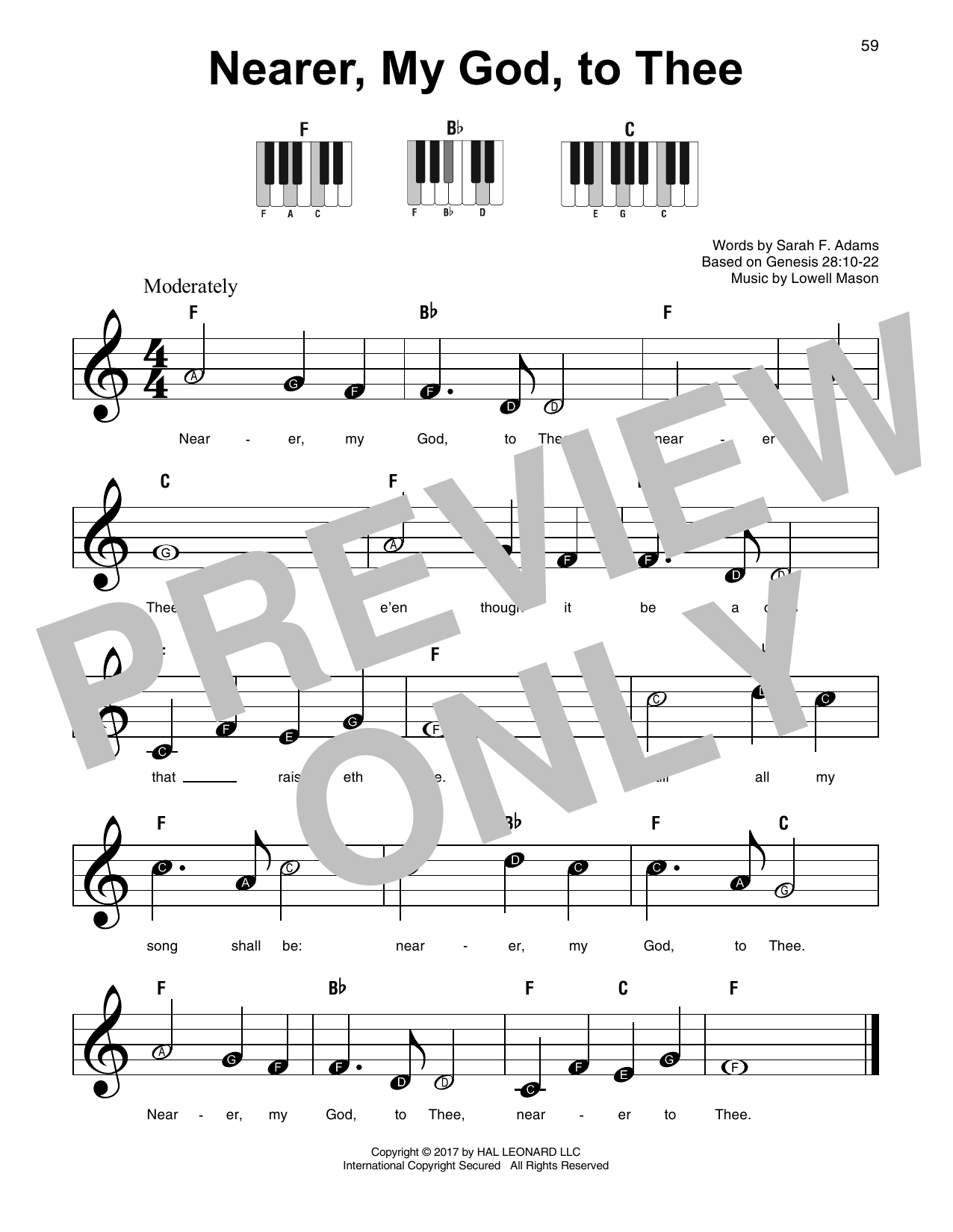 Nearer, My God, To Thee (Super Easy Piano) von Lowell Mason