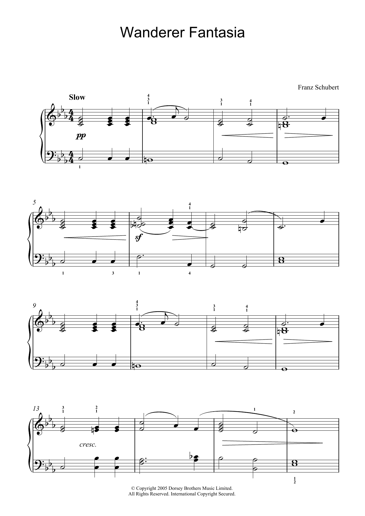 Wanderer Fantasia (Piano Solo) von Franz Schubert