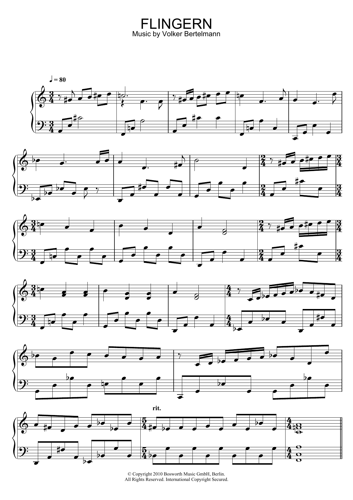 Flingern (Piano Solo) von Hauschka