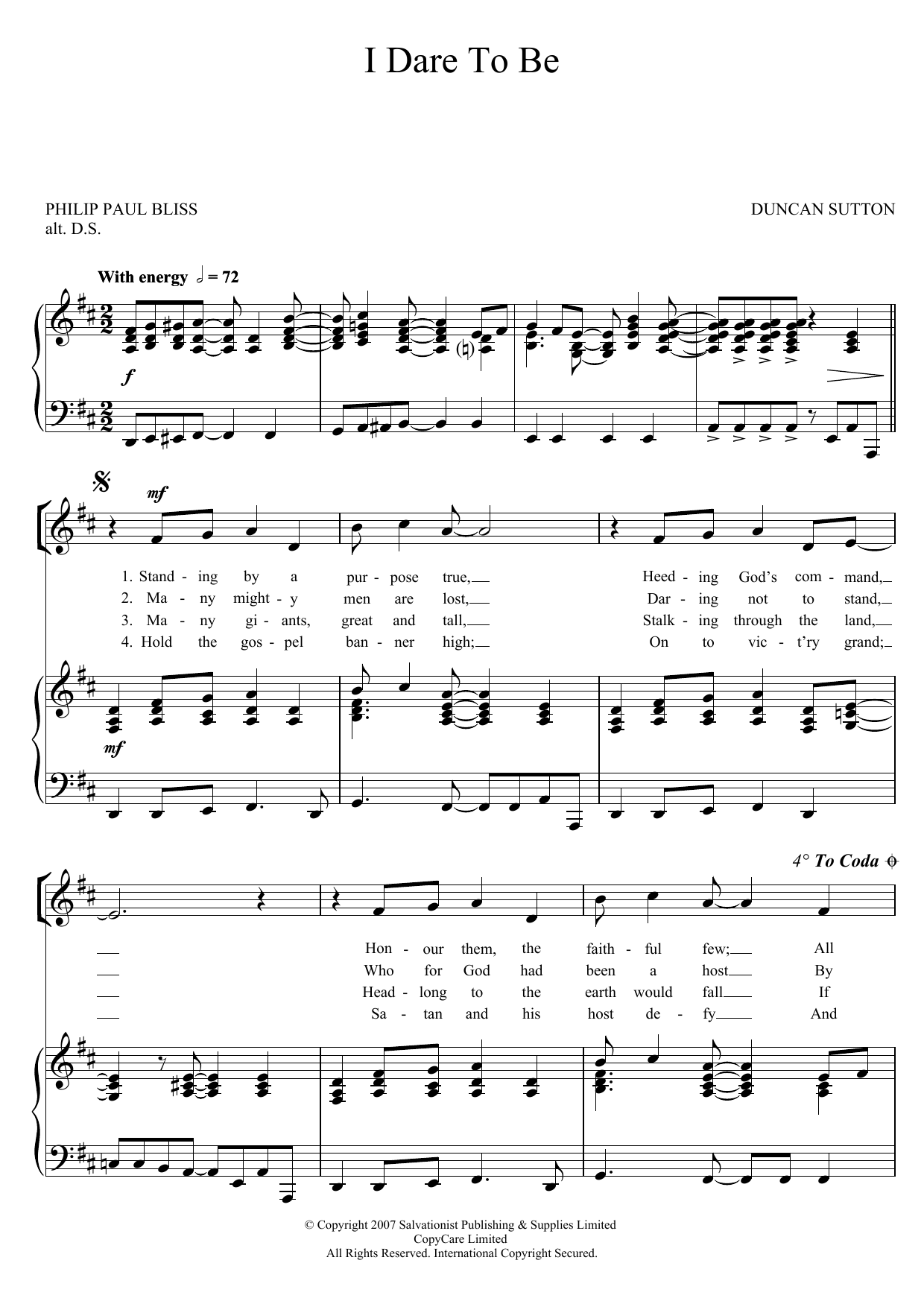 I Dare To Be (Unison Choir) von The Salvation Army