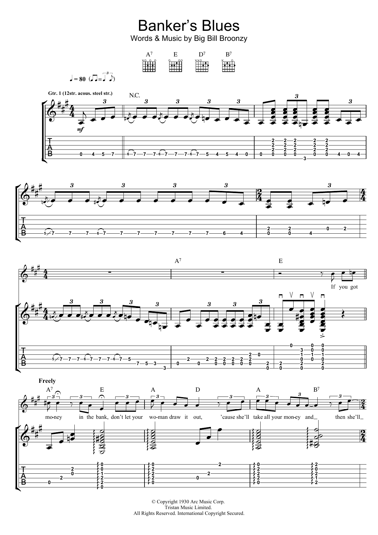 Banker's Blues (Guitar Tab) von Rory Gallagher