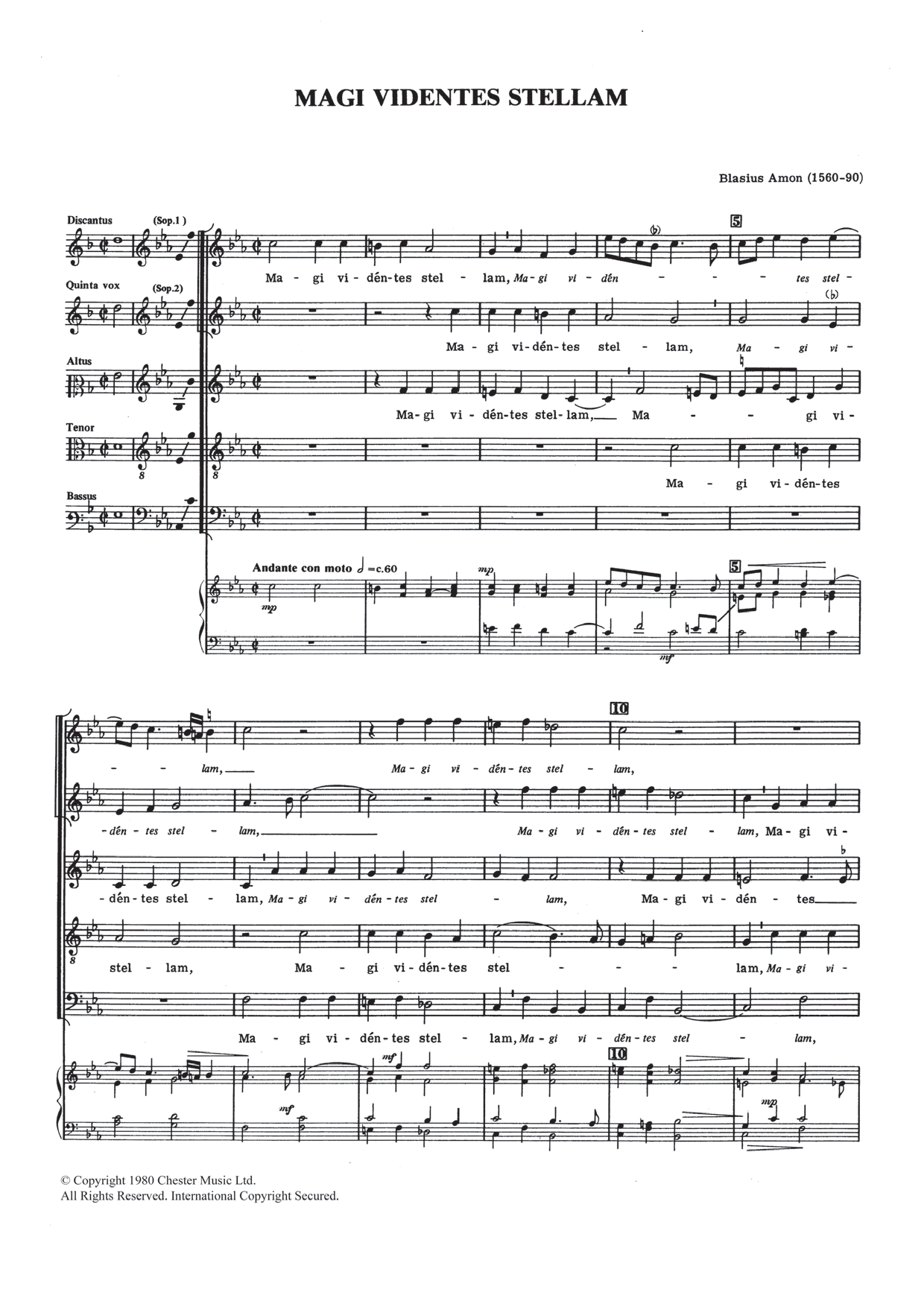 Magi Videntes Stellam (SATB Choir) von Blasius Amon