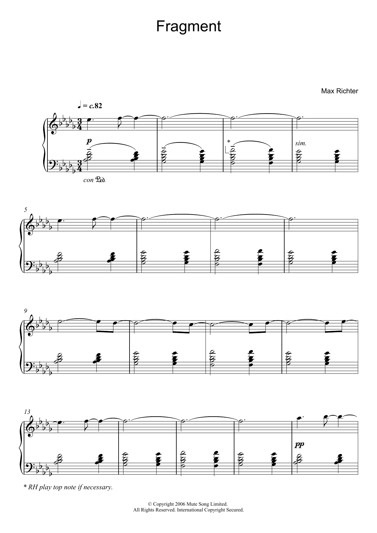 Fragment (Piano Solo) von Max Richter