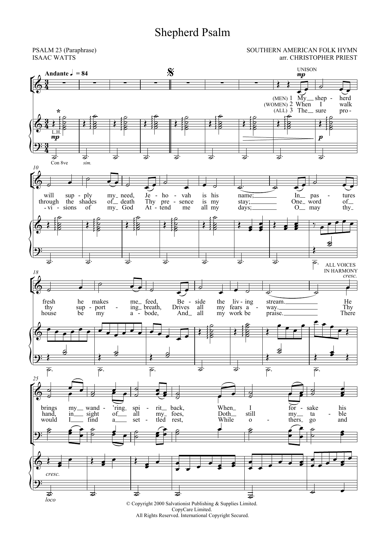 Shepherd Psalm (SATB Choir) von The Salvation Army