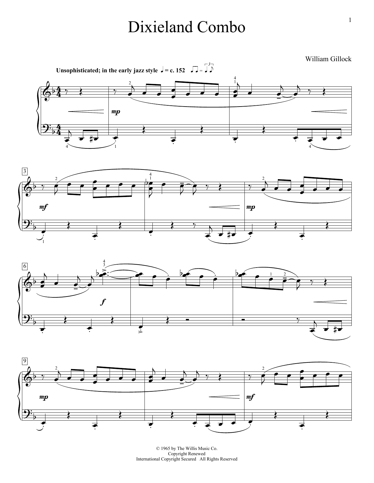 Dixieland Combo (Educational Piano) von William Gillock