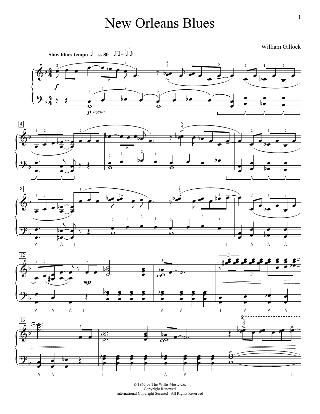 New Orleans Blues (Educational Piano) von William Gillock