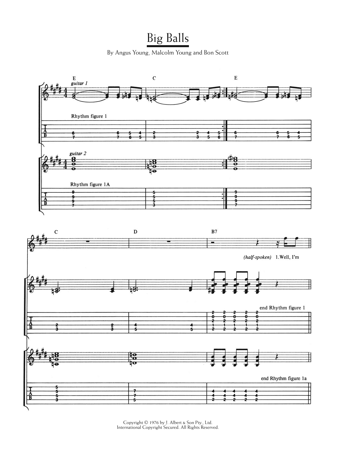 Big Balls (Guitar Tab) von AC/DC