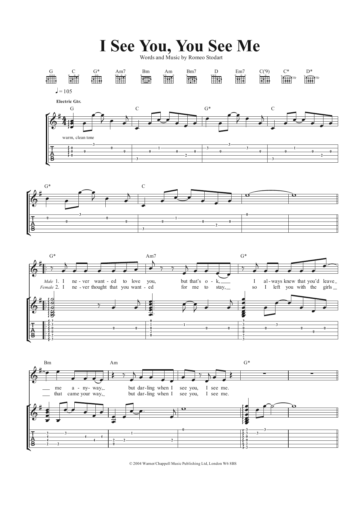 I See You, You See Me (Guitar Tab) von The Magic Numbers