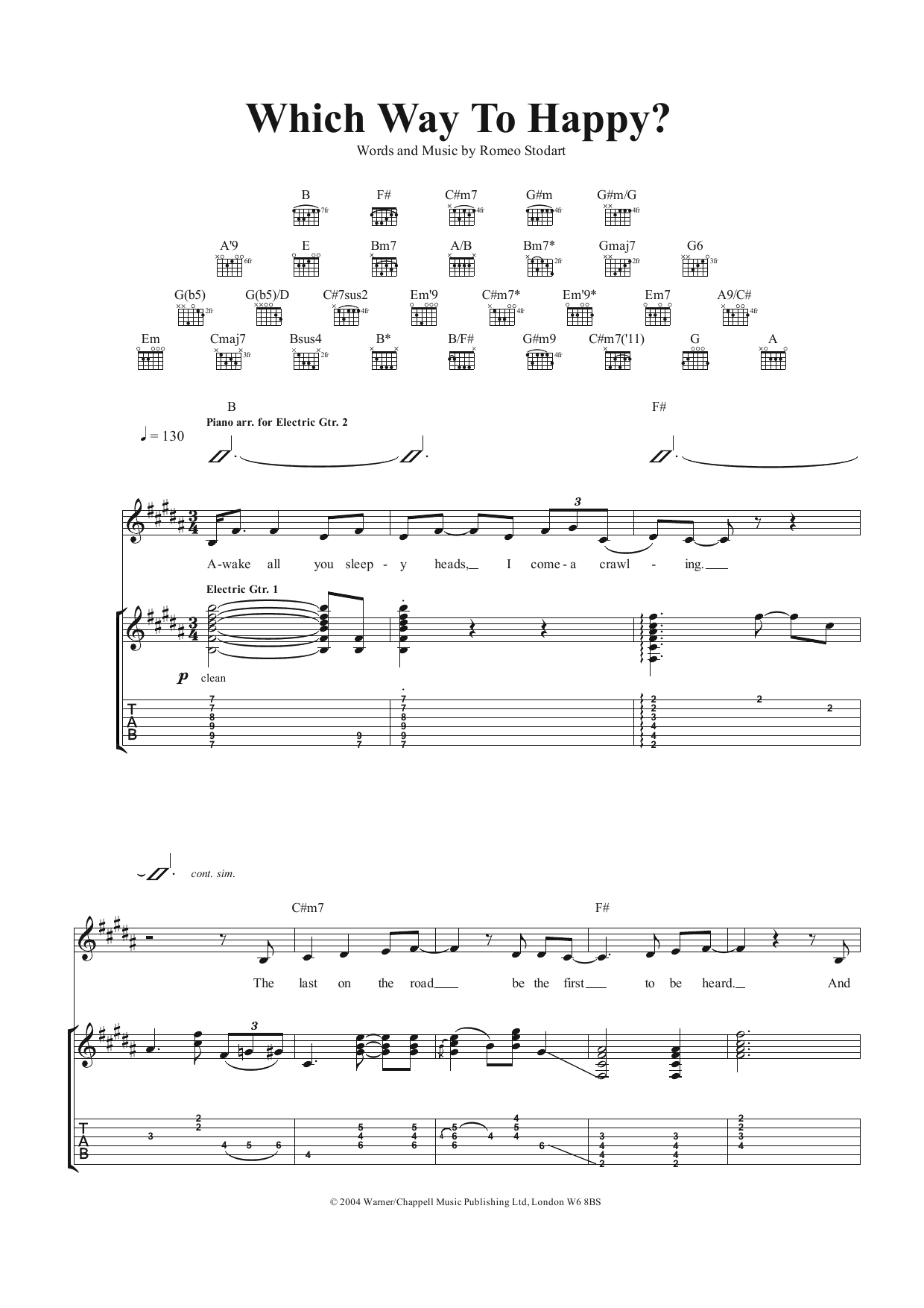 Which Way To Happy (Guitar Tab) von The Magic Numbers