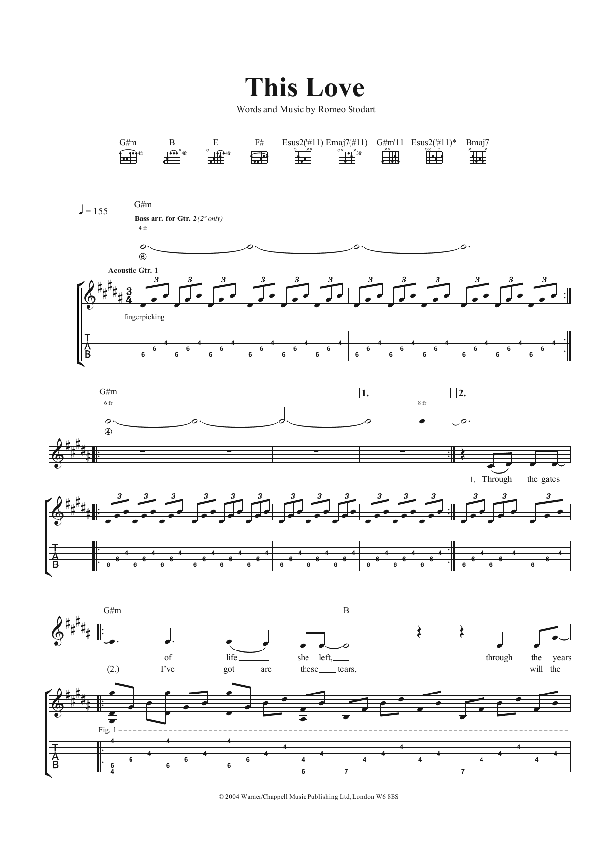 This Love (Guitar Tab) von The Magic Numbers